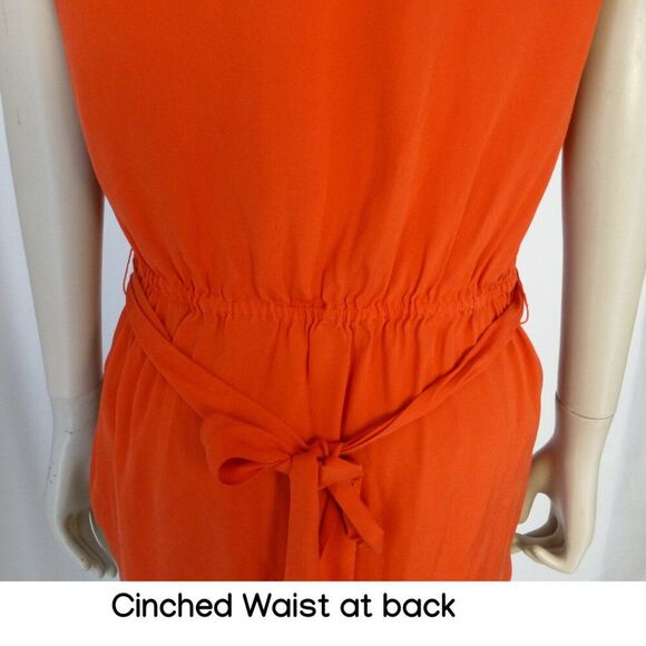 Guess by Marciano Silk Red Short Sleeves with Belt Top (Faint spots at fabric) - Picture 8 of 11